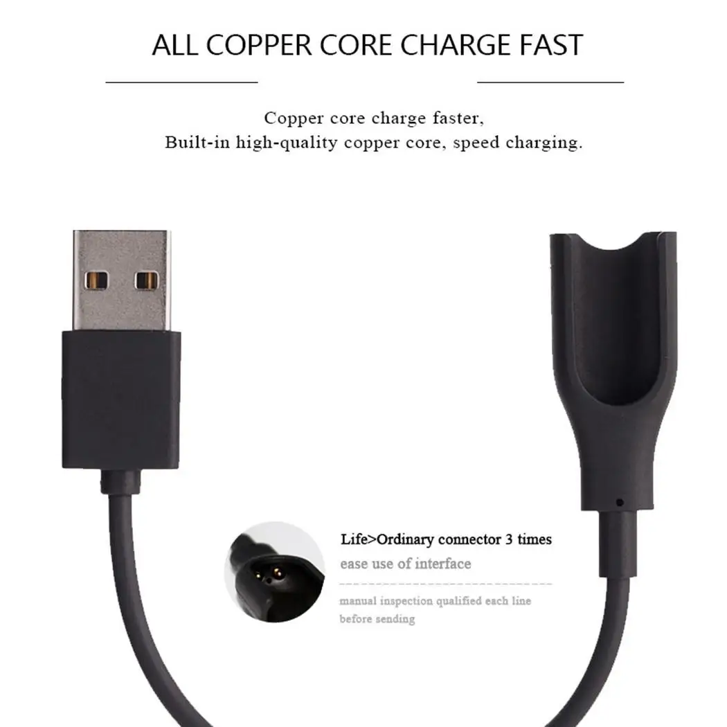 Смарт часы браслет USB кабель DC 5V черное зарядное устройство для зарядки Xiaomi 1 шт