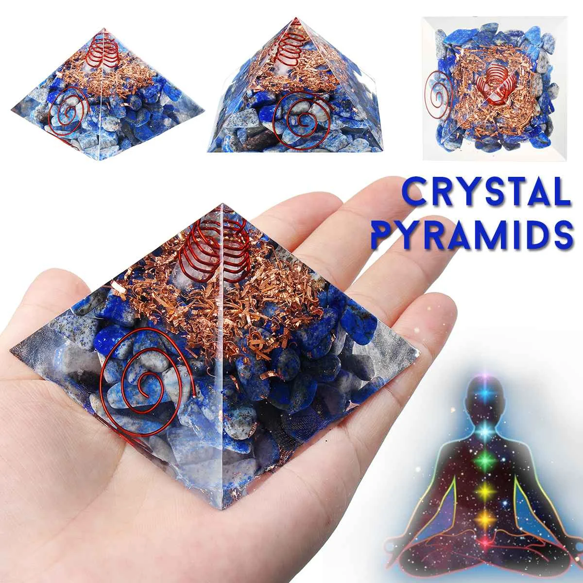 Orgone Пирамида 7 см бутылка край исцеляющая Пирамида пирамида из аметиста Кристалл ремесла орнамент домашний декор ремесла счастливые подарки