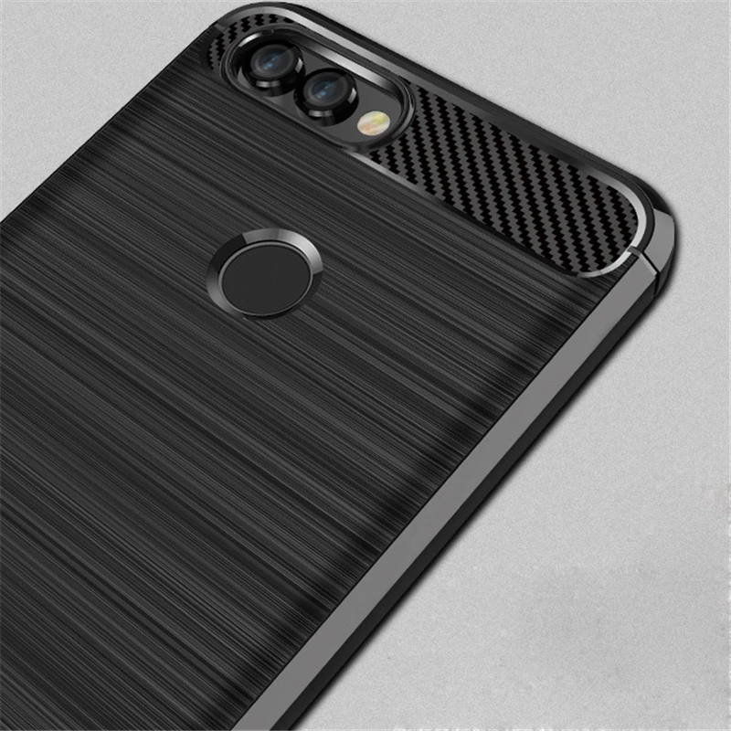 Легкий Чехол для телефона Huawei Y5 Y6 Y7 2017 Prime Y9 2018 матовый чехол из углеродного