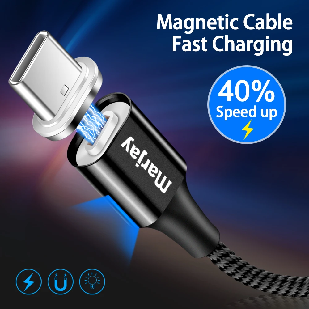 Магнитный адаптер Marjay Usb Type C зарядный кабель для Samsung S9 xiaomi redmi note 7 мобильный
