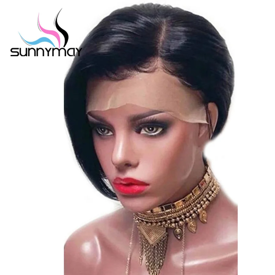 Sunnymaye короткий парик Боб прямые 13x6 парики на кружеве с волосами младенца