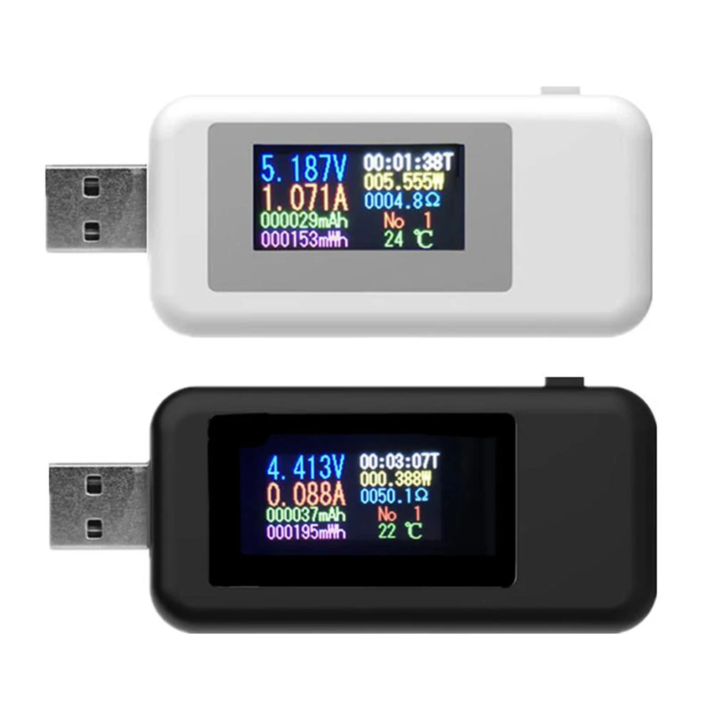 10 в 1 цифровой вольтметр Амперметр Usb тестер термометр измеритель мощности таймер