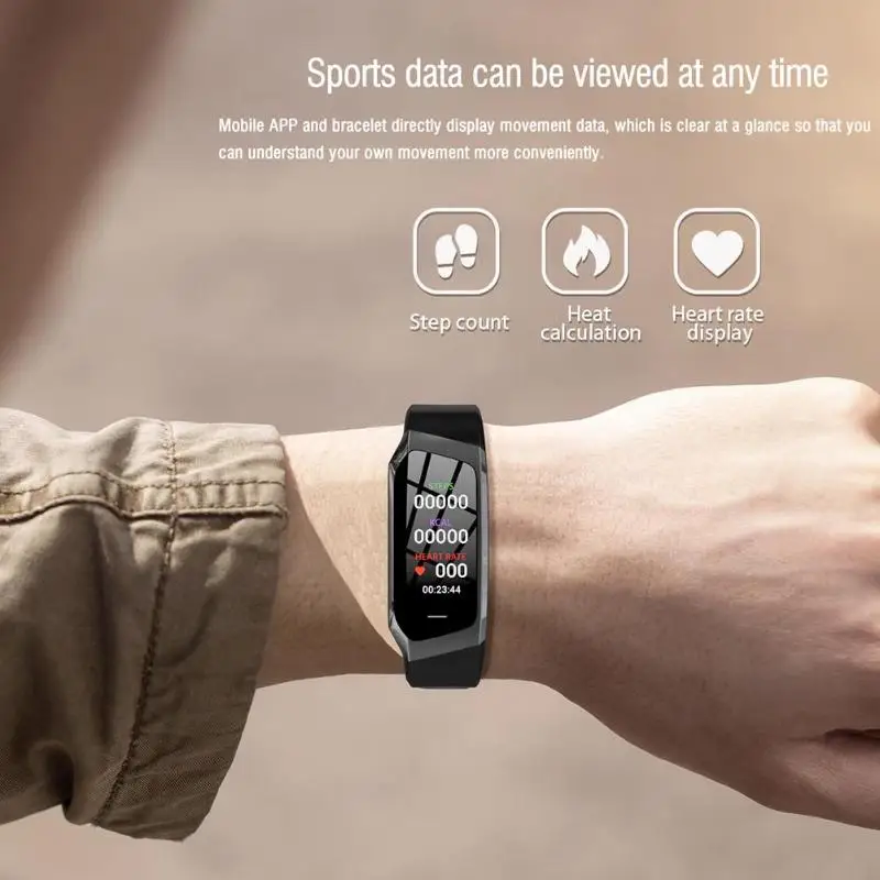 2019 E18 Smart Band Bluetooth IP67 Водонепроницаемый браслет монитор сердечного ритма Sport