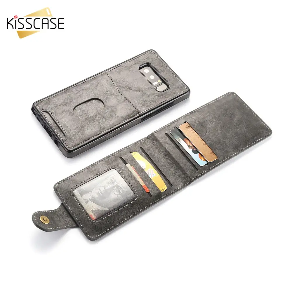 KISSCASE Ретро чехол с держателем для карт Samsung Galaxy S9 S8 S7 Edge чехлы бумажники Note 8 Plus