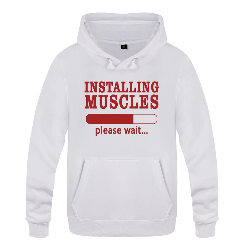 

Забавные творческие мужские флисовые пуловеры с капюшоном для установки мышц 2018