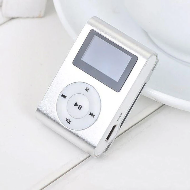 Мини mp3-плеер Карманный аудио USB зажим MP3-плеер ЖК-экран Поддержка 32 ГБ Micro SD TF карта