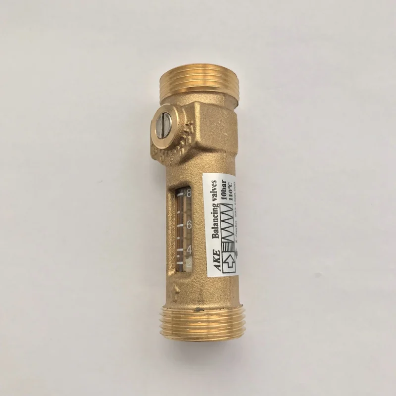 G3/4&quot Mechanical Flow Meter Direct Reading 2-8L/min USC-MS43TA Spring flowmeter Brass reader Balancing Valve | Инструменты