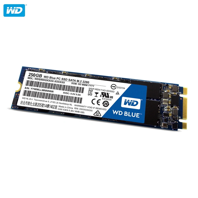 WESTERN DIGITAL WD BLUE 3D NAND SSD 250 ГБ внутренний SATA3.0 M.2 2280 NGFF твердотельный диск жесткий для