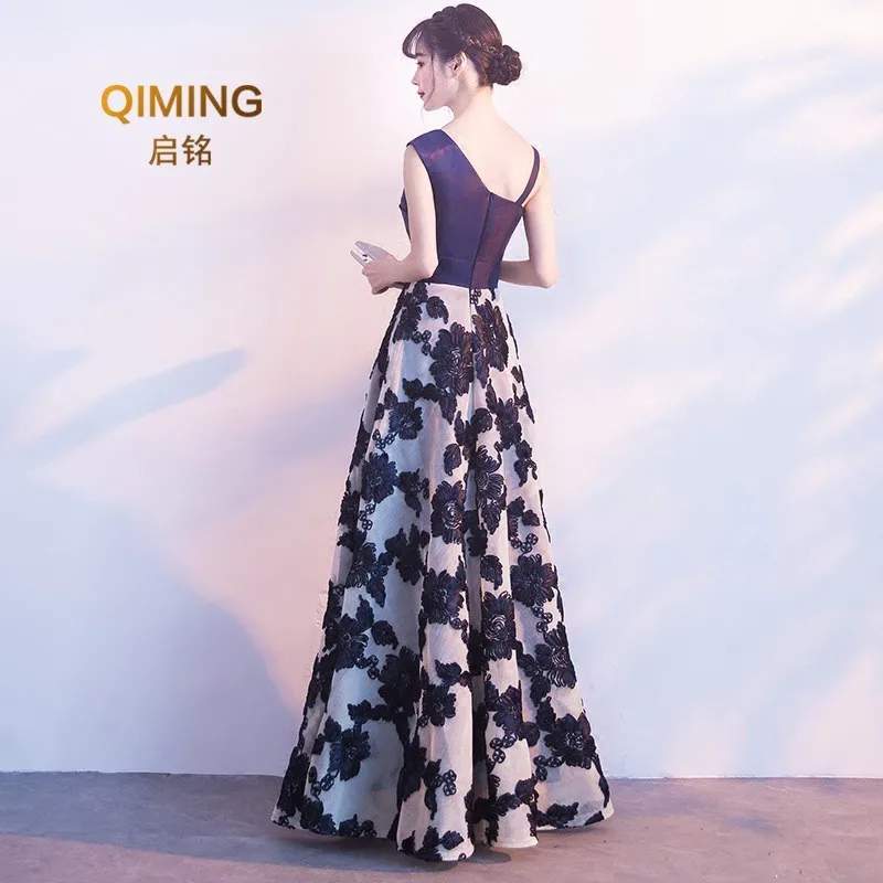 

Woman Dignified Long Paragraph Dinner Banquet Lady Sexy Maxi Party Lace Blue Wedding summer Dress Elegant Women Mermaid Dresses