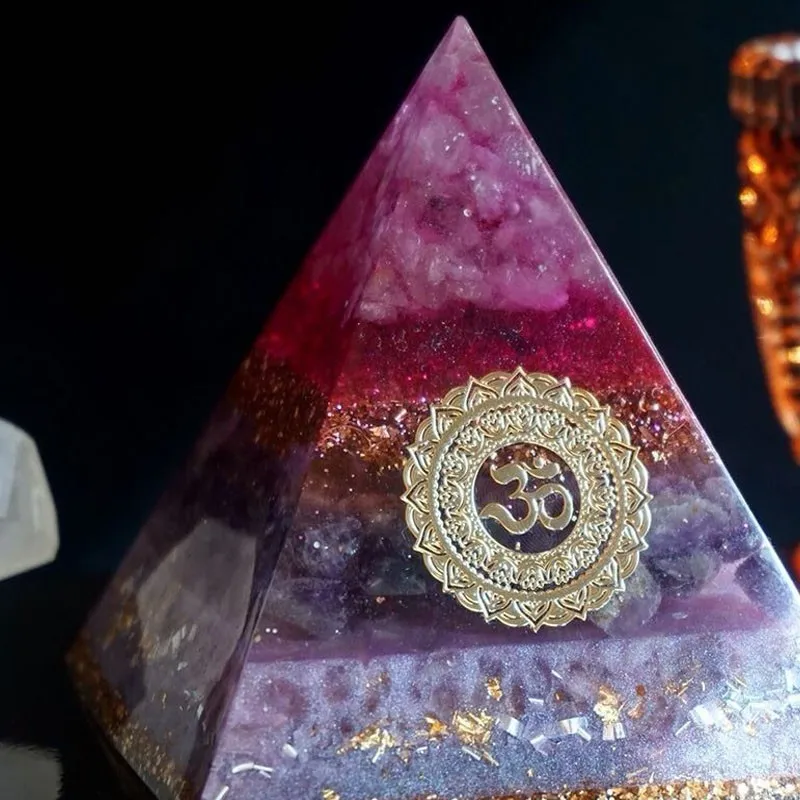 AURA REIKI Orion/Ogan Energy Pyramid Orgonite Energy Converter Emotional Relationships Increase The Frequency Of Love Gift