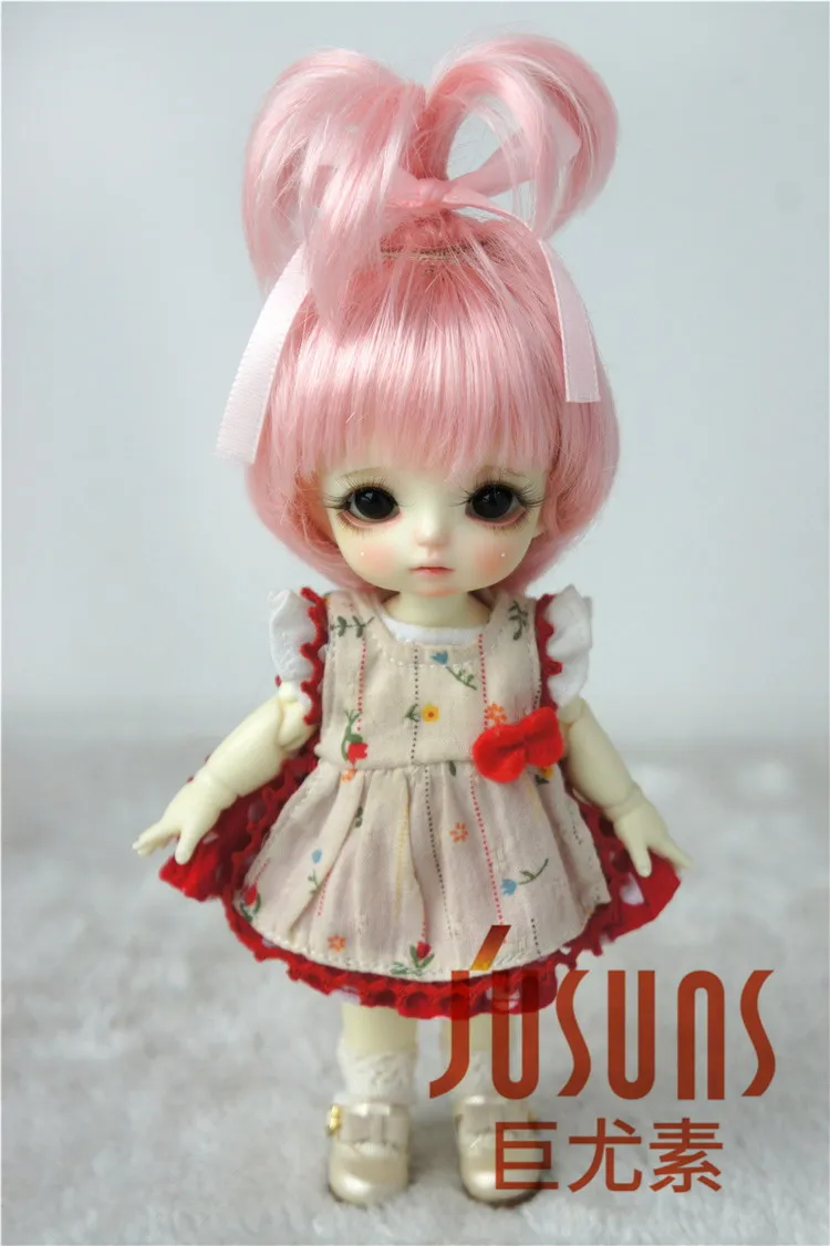 JD002 1/12 1/8 милый фонтан синтетический мохеровый BJD wigsuit для размера 3 4 дюйма 5 дюймов