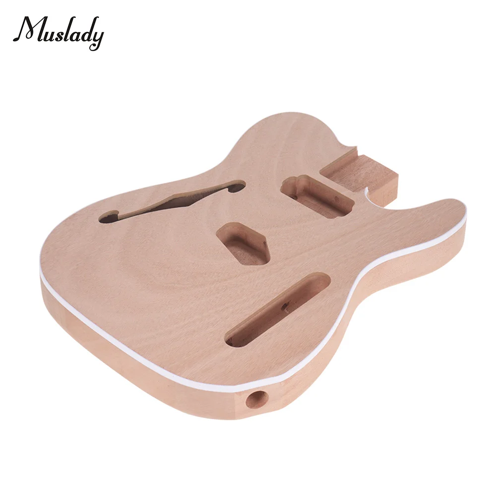 

Muslady TL-F Unfinished Electric Guitar Body Blank Guitar Body Barrel DIY Mahogany Wooden Body Guitar Parts Accessories