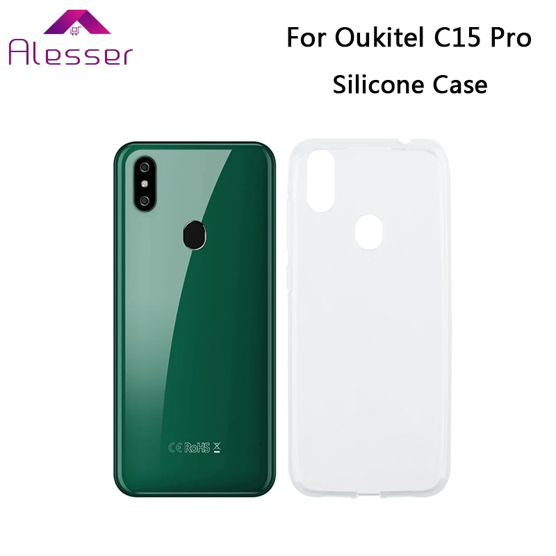 Alesser For Oukitel C15 Pro Silicone Case Soft Transparent Protective Back Cover Anti-knock Shell Phone |