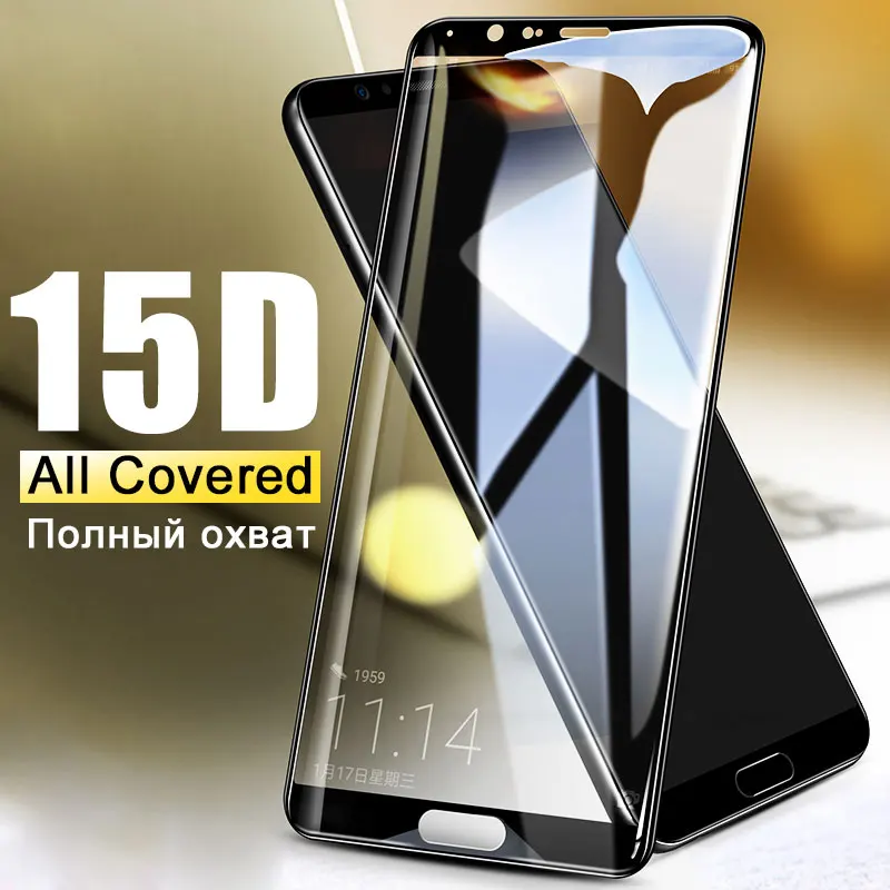 15D полное покрытие закаленное стекло для Huawei Mate 10 lite pro 9 8 Защита экрана honor Lite V10