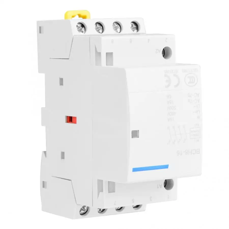 Контактор 4P 16A 24V 220V/230V 50/60Hz AC контактор для дома на din рейке 2NO 2NC магнитный