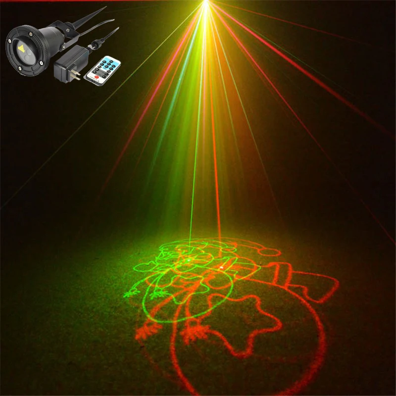 RG наружный лазерный свет проектор гобо рождественское освещение для душа с