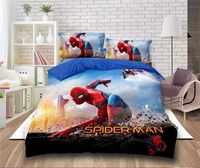 disney spider man duvet cover set twin size bedding for boys bedroom decor single bedclothes coverlet children kids bed sheets