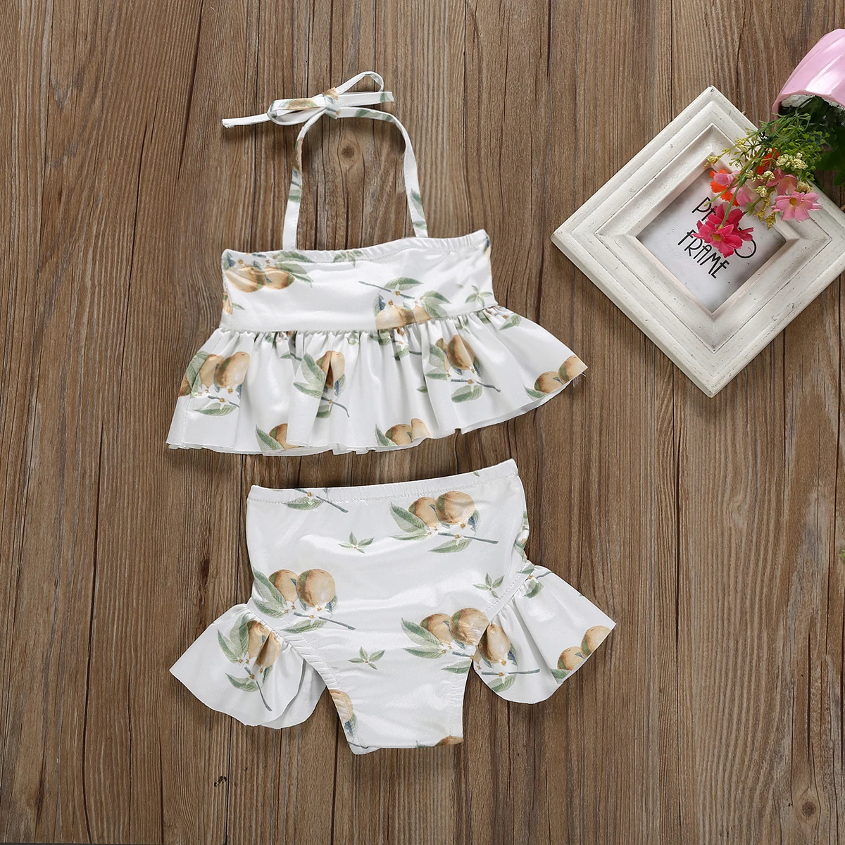 Модный милый бикини для маленьких девочек 1-6 лет купальный костюм из 2 предметов