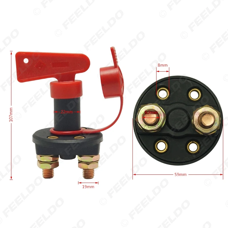 FEELDO DC12V-24V Автомобиль Грузовик Лодка батарея переключатель блокировки питания