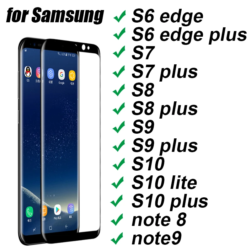 Закаленное 3d-стекло для Samsung S10 Plus защита экрана стекло Galaxy note 9 8 S 10 S10e S9 S8 S7 S6