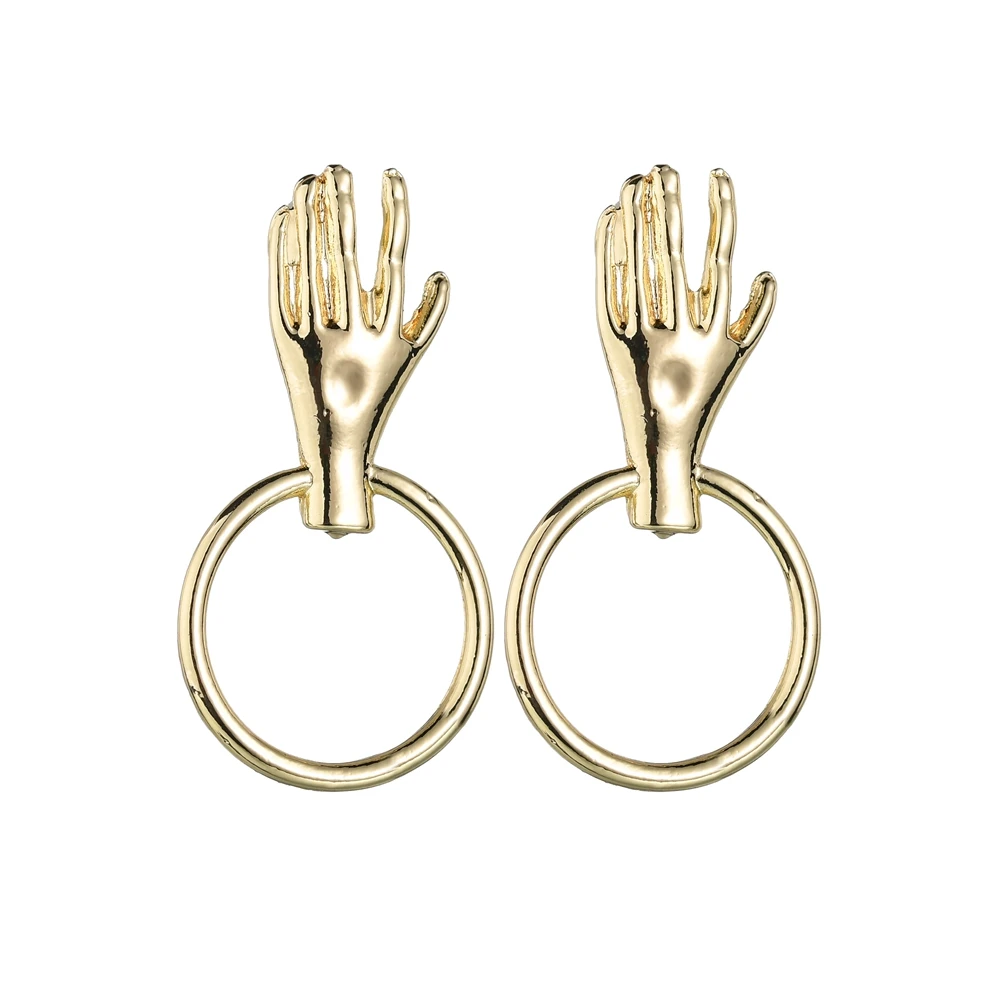 Уникальный дизайн металлические серьги 3D Ручная подвеска висячие для женщин и