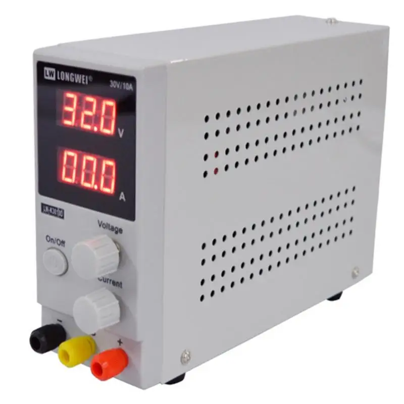 Мини Регулируемый цифровой источник питания постоянного тока 30 V 10A лаборатории
