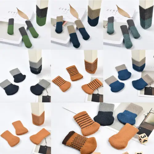 4pcs Table Chair Foot Leg Knit Cover Protector Socks Sleeve Protect Floor | Дом и сад