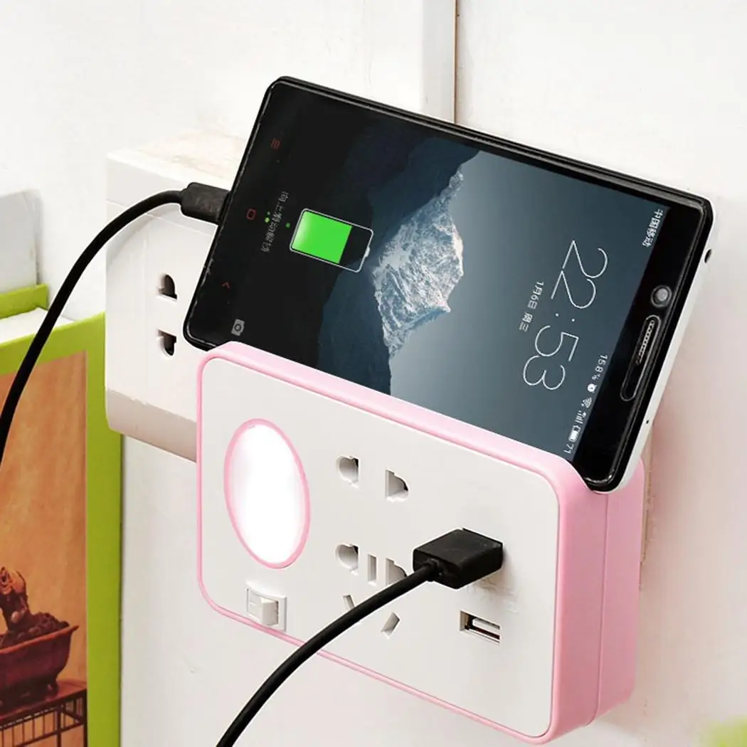 Светодиодный светильник с двойным USB разъемом где вам нужны розетки стильный