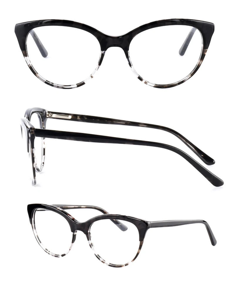 Acetate Optical Glasses Frame Women Cat Eye Frames 2019 New Fashion Print Color Myopia Computer Eyewear | Аксессуары для одежды