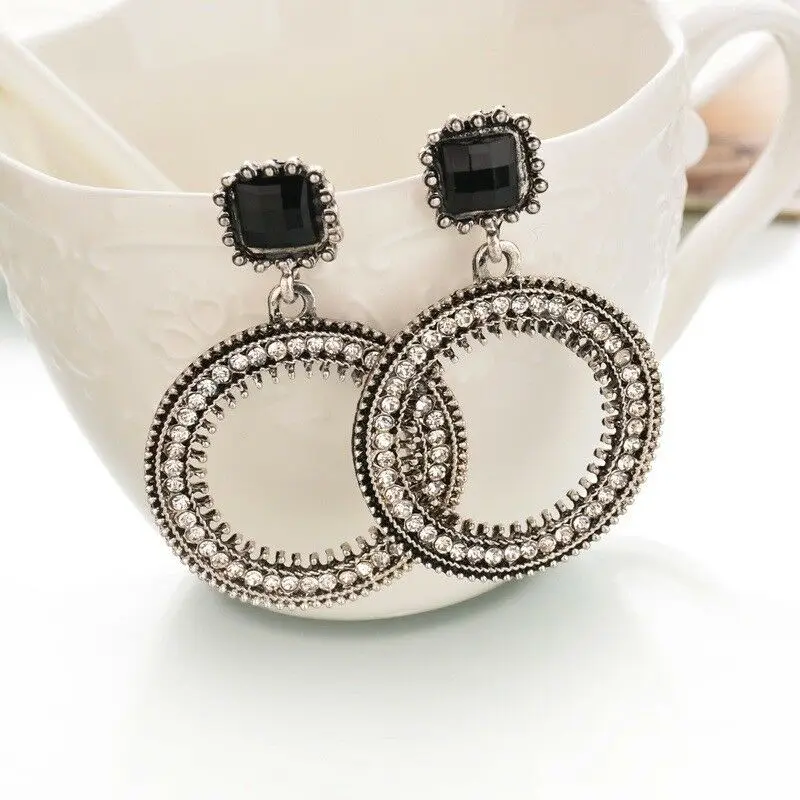 Модные женские богемные серьги со стразами висячие ювелирные изделия для женщин