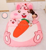 1 2x2m cartoon rabbit bag mattress for children chinese zodiac tatami sleeping bed beanbag sofa warm cartoon tatami sleeping