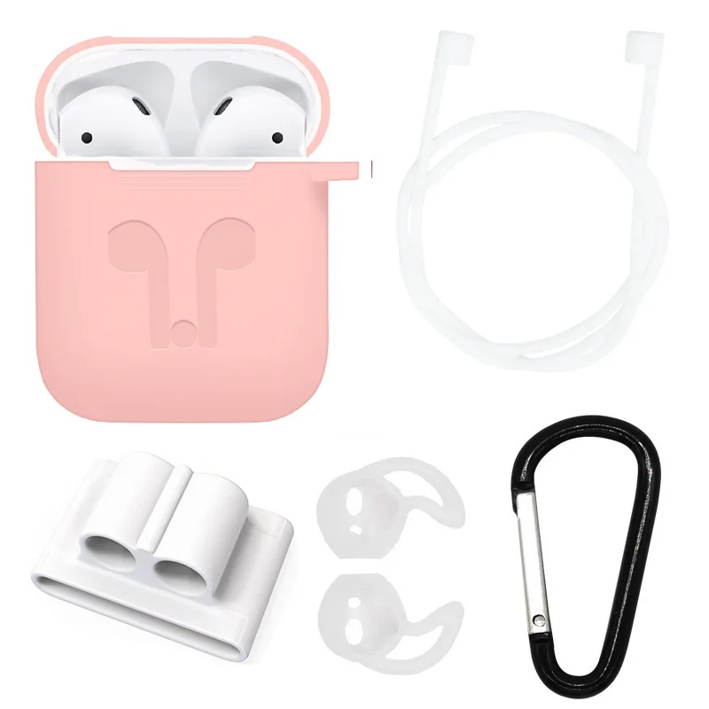 Для Apple аксессуары для airpods силиконовый чехол + ремень против потери ушной крючок 5