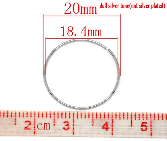 Серебряные украшения DoreenBeads Memory Wire Ring 1000 катушек диаметром 20 мм. (B09571) Иу|ring welding|ring