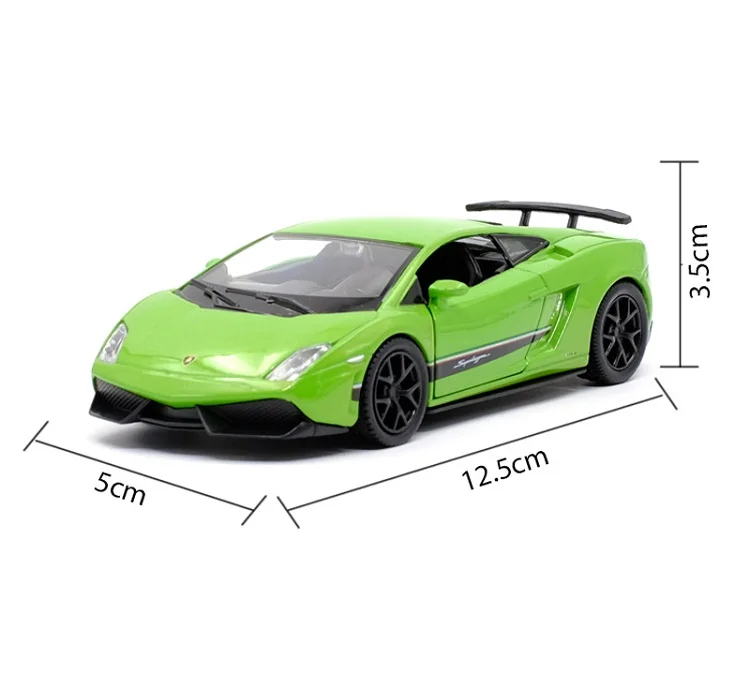 

High Simulation Exquisite Collection Toys: RMZ city Car Styling Gallardo LP570-4 Supercar 1:36 Alloy Diecast Model Pull Back Car