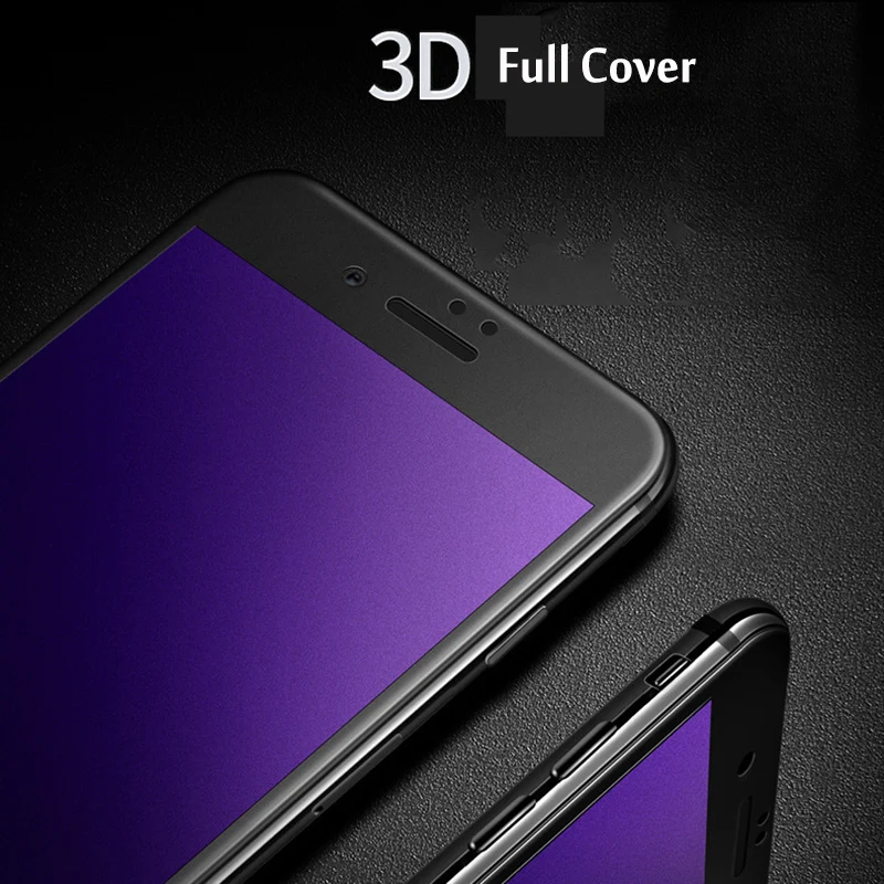 3D мягкий край углеродного волокна Полный экран протектор для iPhone 8 7 6 6S Plus анти