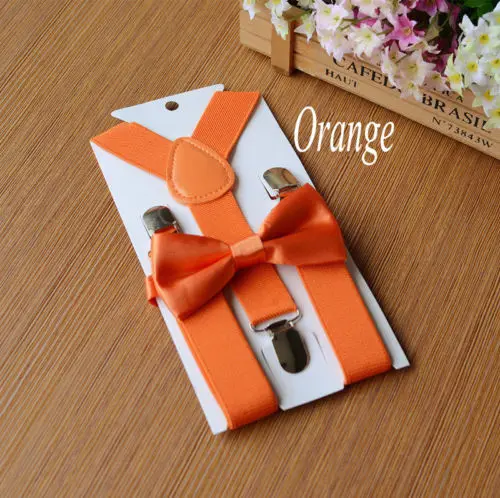 

New Suspender Bow Tie Matching Colors Sets for Boys Girls Kids Child Toddler