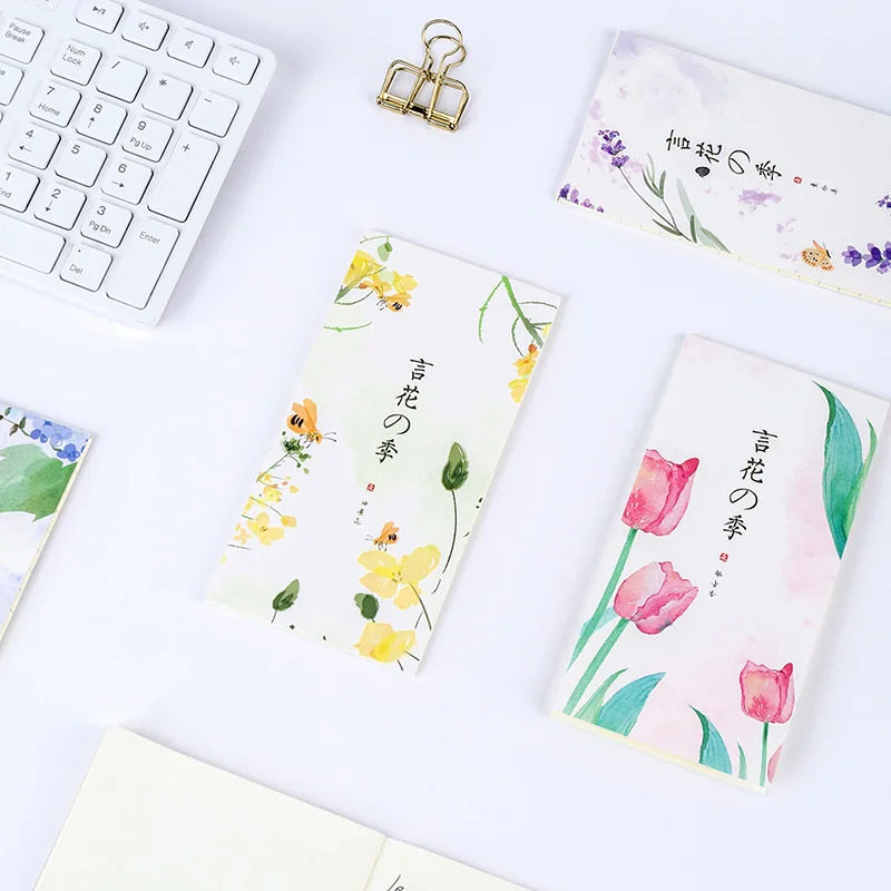 Новинка цветочный блокнот Kawaii в полоску Bullet Journal записная книжка для детей