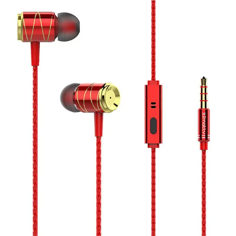 RD10 Металлические Наушники Тип уха Универсальный линия управления мобильный