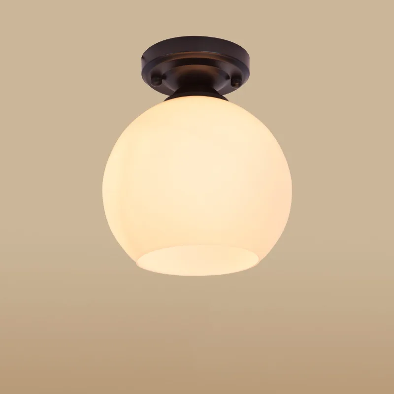 Lighting Aisle Corridor porch Living room Bedroom Modern Simple Opal Glass Lamp Ball Ceiling Japanese Style | Освещение