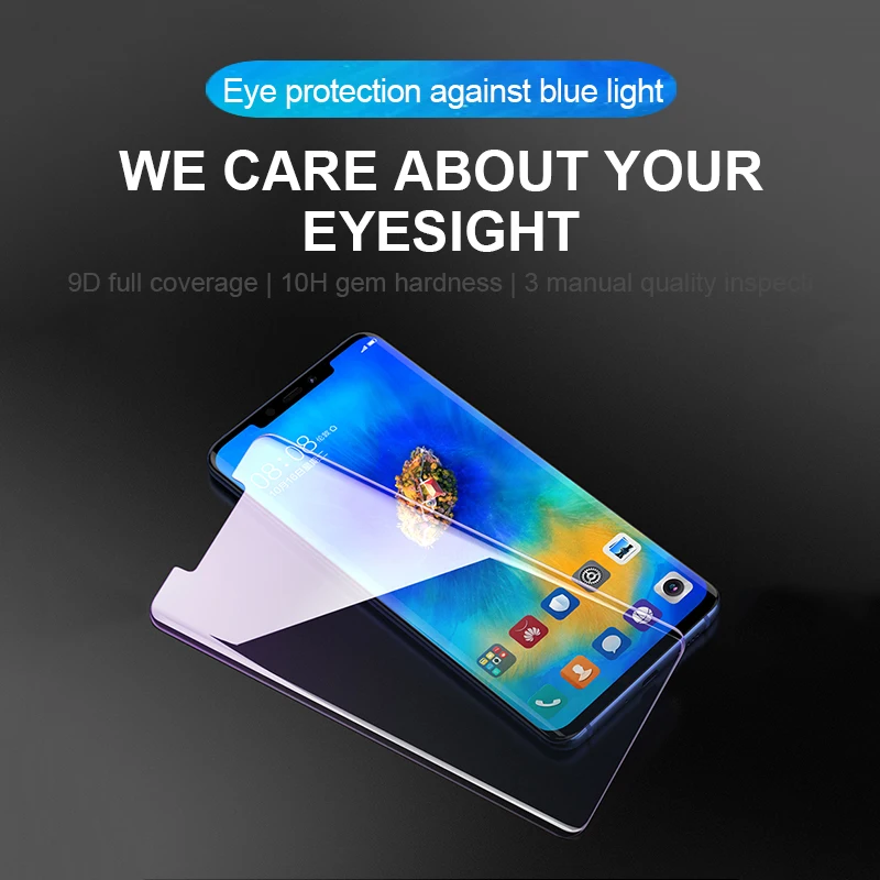Высокотехнологичное ультратонкое УФ-клеевое закаленное стекло для Huawei Mate 20 Pro