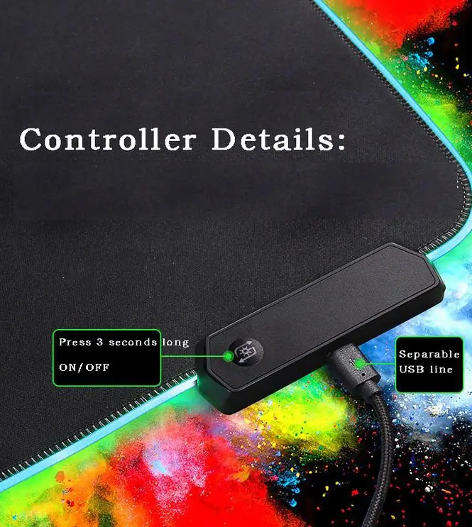 900 мм * 400 4 EastVita супер большой RGB LED свет USB игровой коврик для мыши из натурального
