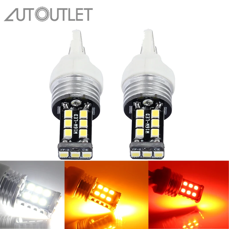 AUTOUTLET 2 шт. SMD 2835 T20 Светодиодные лампочки 7440 7443 15 светодиодов индикатор указатель