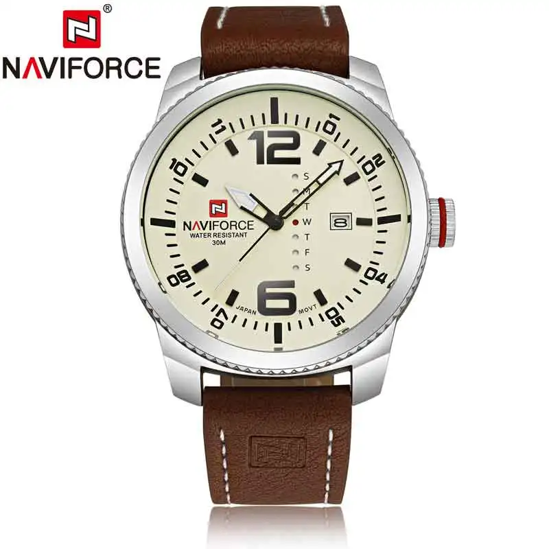 Новинка NAVIFORCE мужские военные модные часы повседневные спортивные Дата Неделя