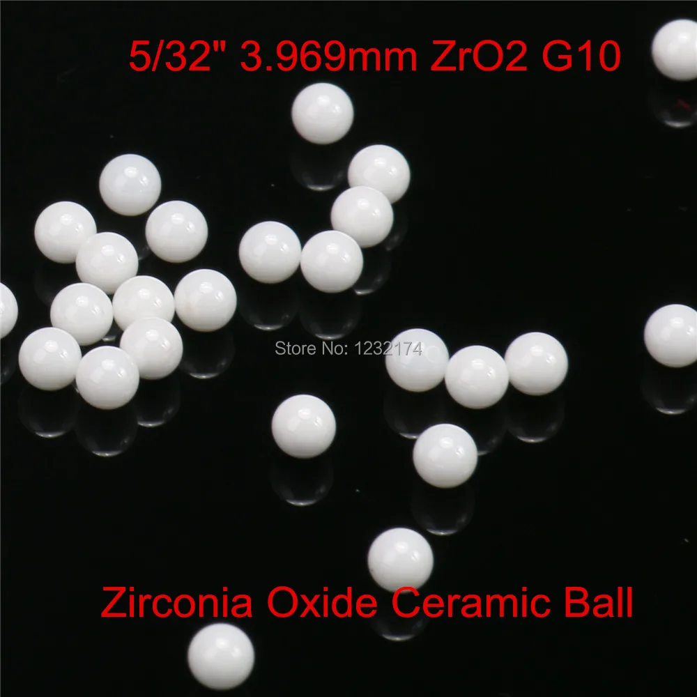 

5/32" 3.969mm ZrO2 Zirconia Oxide Ceramic Ball G10 1000pcs for valve ball,bearing, homogenizer,sprayer,pump 3.969mm ZrO2 ball