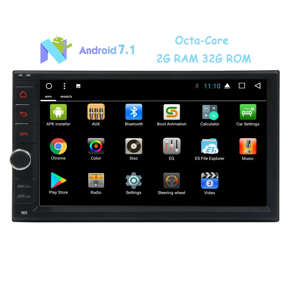 2 din android 7 1 2din универсальный автомобильный Радио Авто Doppio Lettore di Navigazione gps в тире ПК