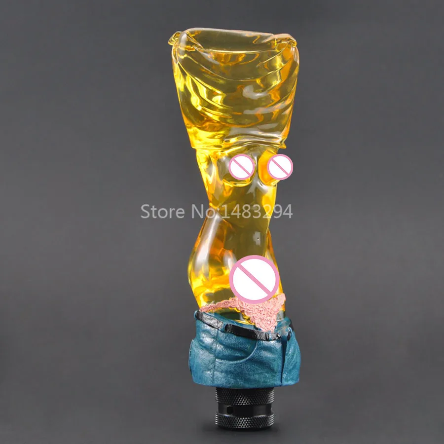 Yellow Crystalline Lady Sexy Girl Goddess Series Half Naked Car Manual Stick Gear Shift Knob Lever Shifter Custom Universal |