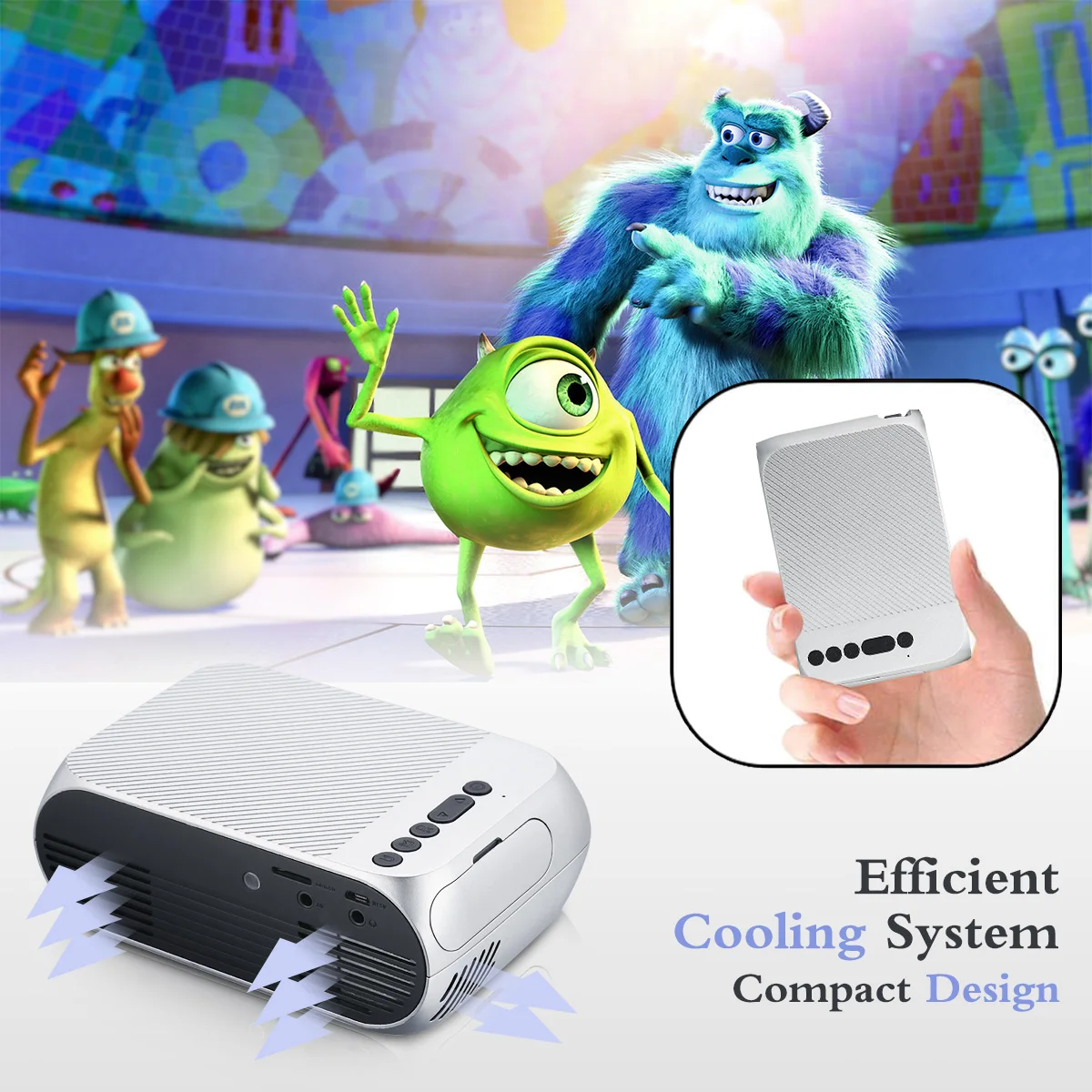 Excelvan YG320 Мини проектор светодиодный Proyector 500LM Аудио HDMI USB мини YG 320 домашний