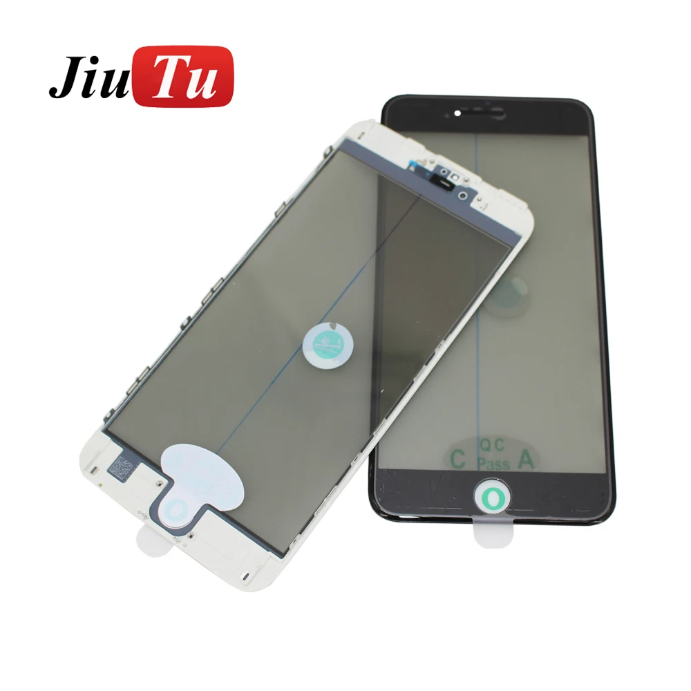 For iPhone 6/6 Plus/6s/6s Plus/7 Screen Replacement Original 4 in 1 Cold Press Front Screen Outer Glass with Frame OCA+Polarizer