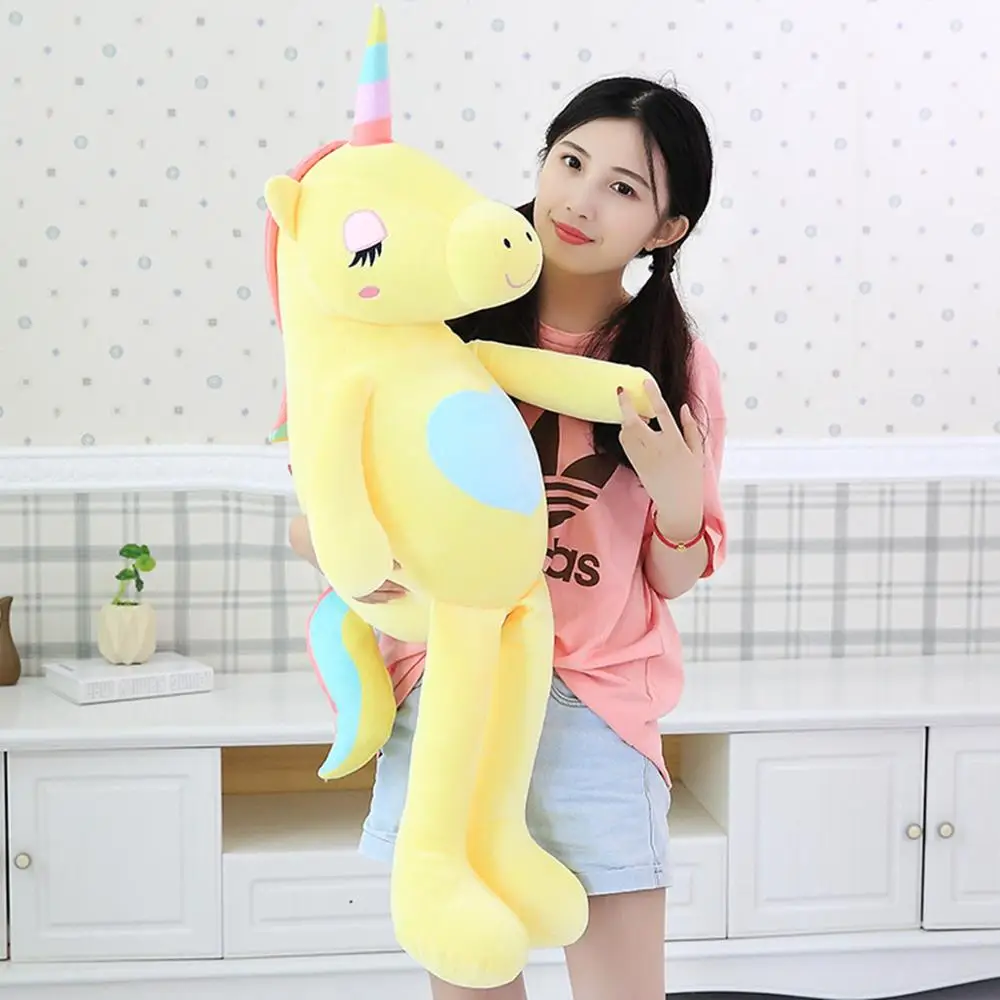 60 ~ 140 см большой размеры мягкий Kawaii Радуга плюшевая игрушка единорог мягкие