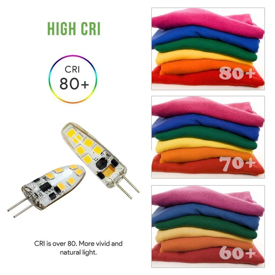 Светодиодная мини-лампа G4 SMD2835 12 В постоянного тока угол свечения 360 Освещение